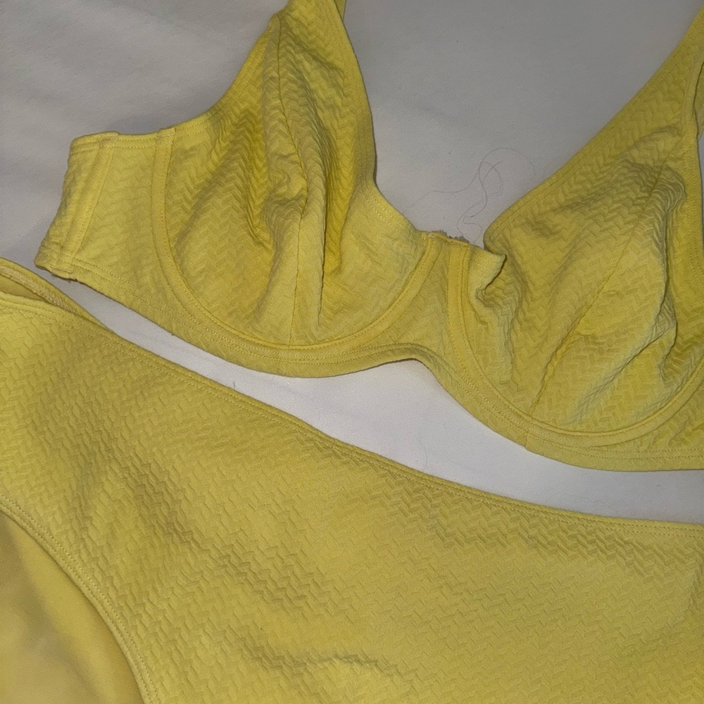 Yellow Textured Bikini - Picture 7 of 7